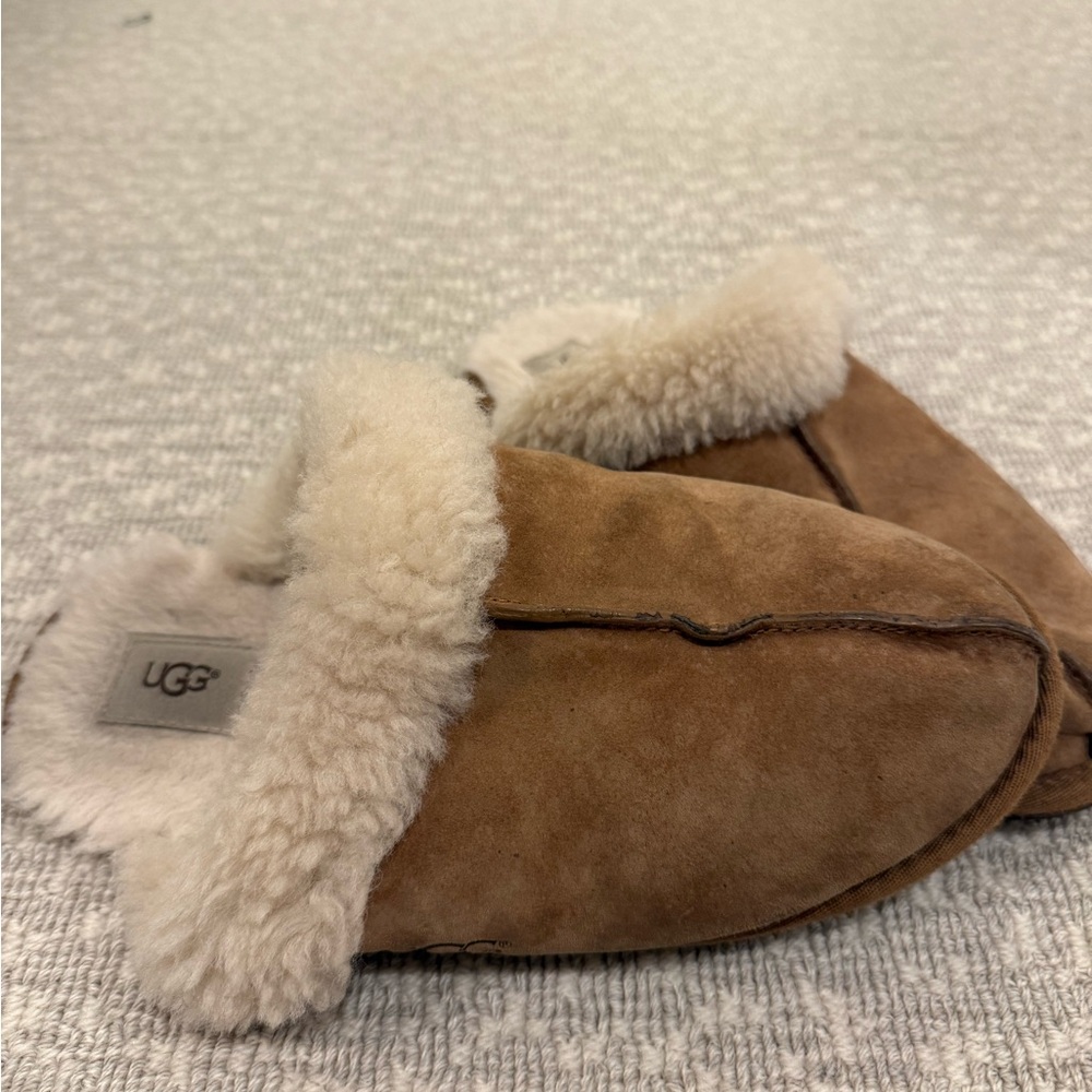 UGG Tan Shearling Slip-Ons